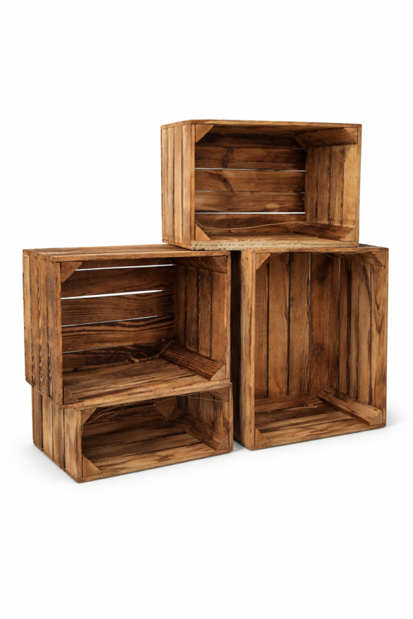 Caisse bois / pomme - Lot de 8