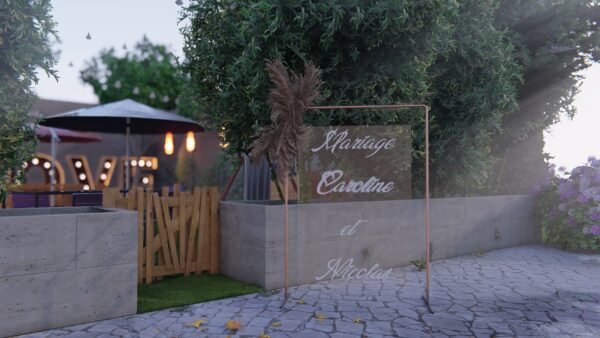 Chevalet en Cuivre + plexi