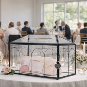 Boite a cartes sous une lumiere douce