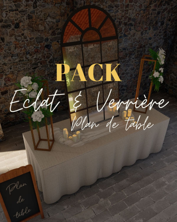 PACK " Eclat & Verriere" - Plan de table