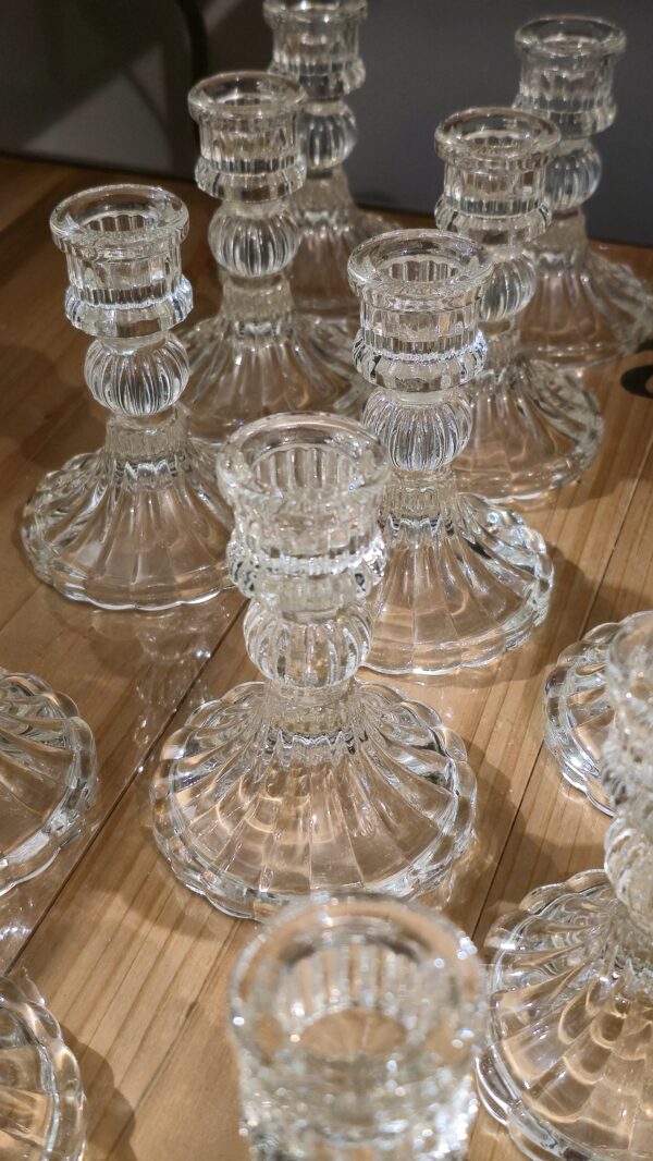 Bougeoire Baroque en verre épai