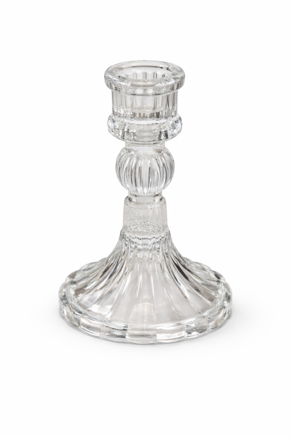 Bougeoire Baroque en verre épai