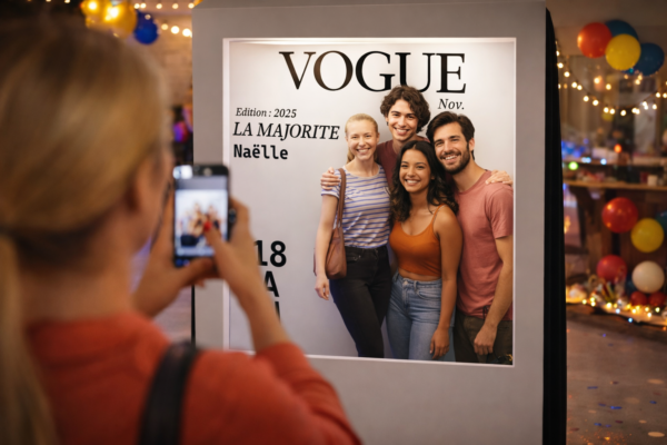 Cabine photo photocall VOGUE personnalisable
