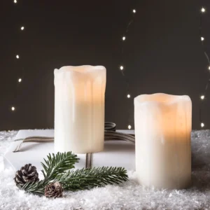 bougie led cire effet fondu