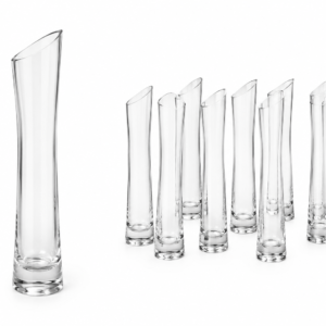 vases mariages en verre allonge